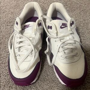 Nike kids White and Purple Sneakers